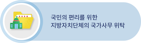 국민의 편리를 위한 지방자치단체의 국가사무 위탁